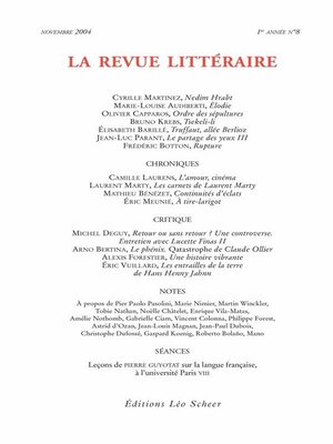 cover image of La Revue Littéraire N°8